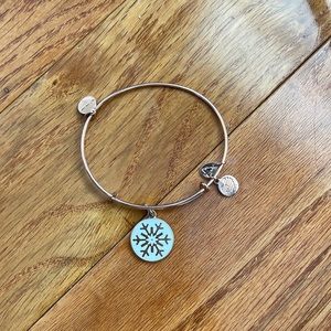 Alex and Ani, rose gold, snowflake charm
